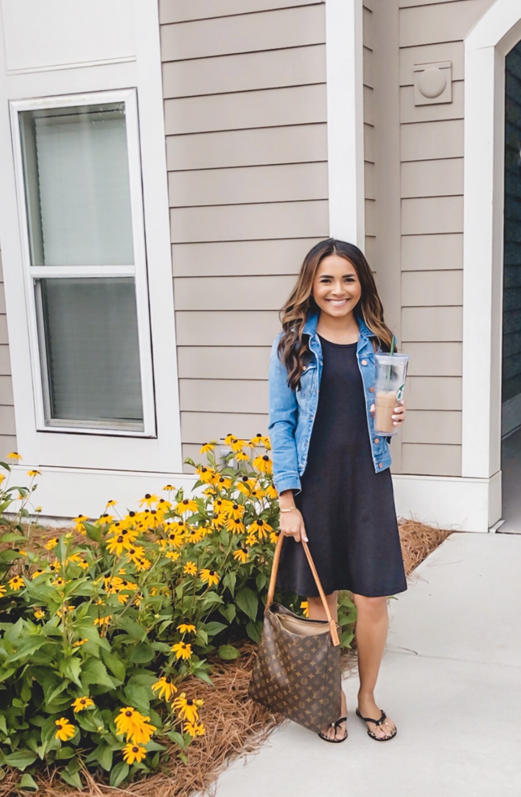 Quick & Easy Iced Coffee // Black Dress // Cheetah Flip Flops