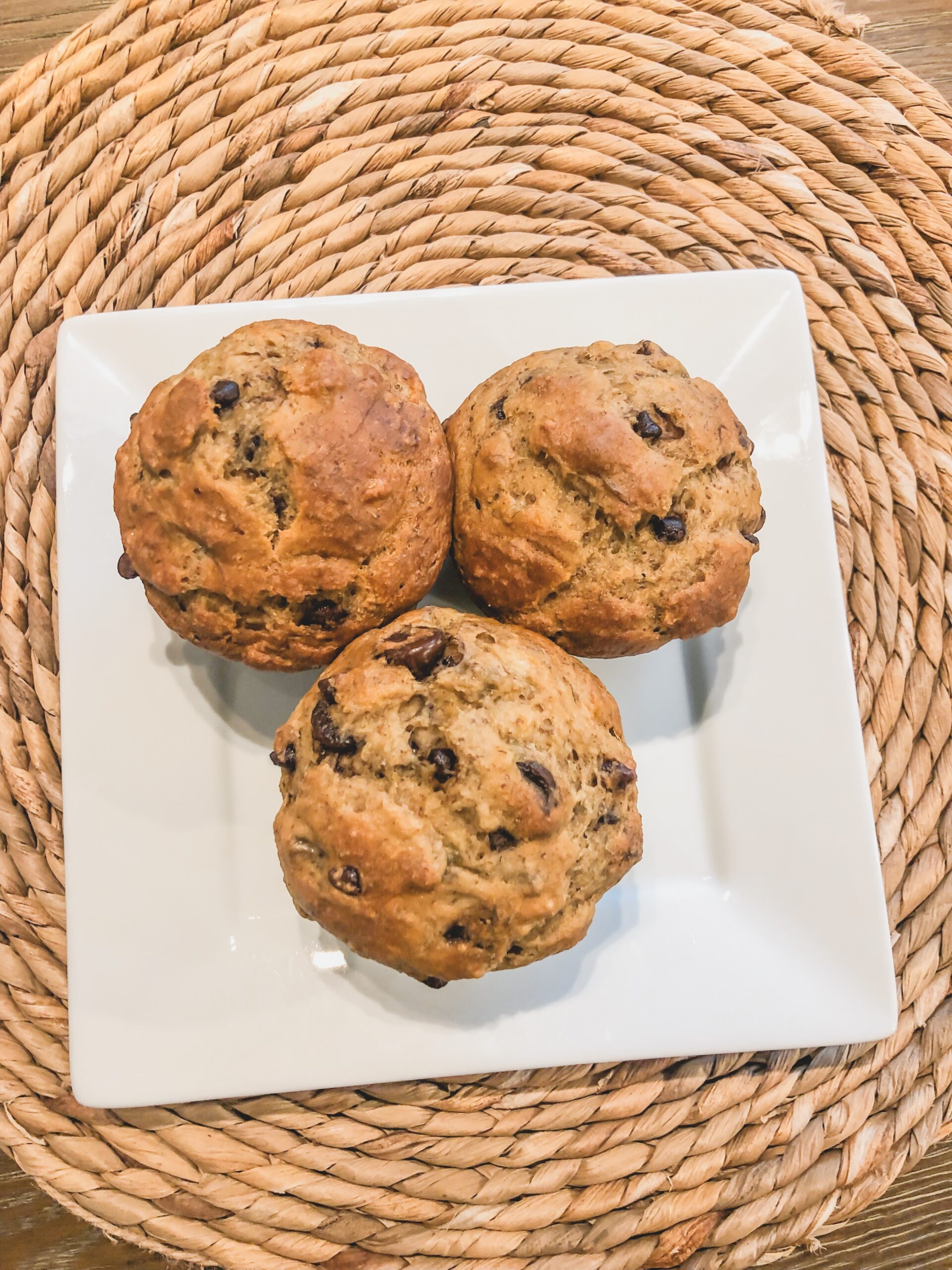 Banana Chocolate Chip  Breakfast Muffins