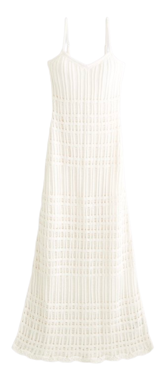 white crochet dress