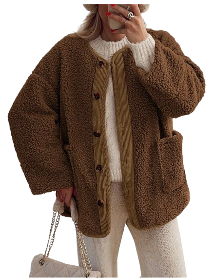 brown teddy jacket
