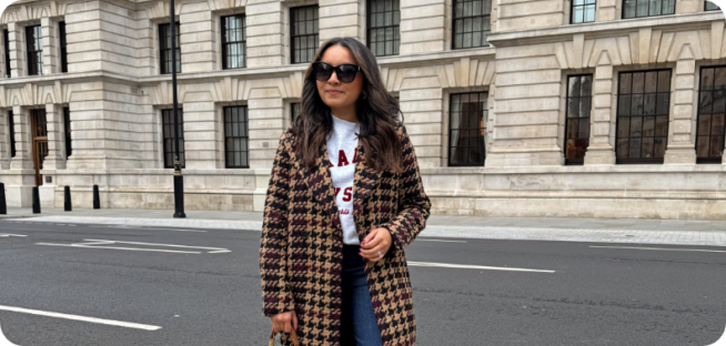 rachel in jacket