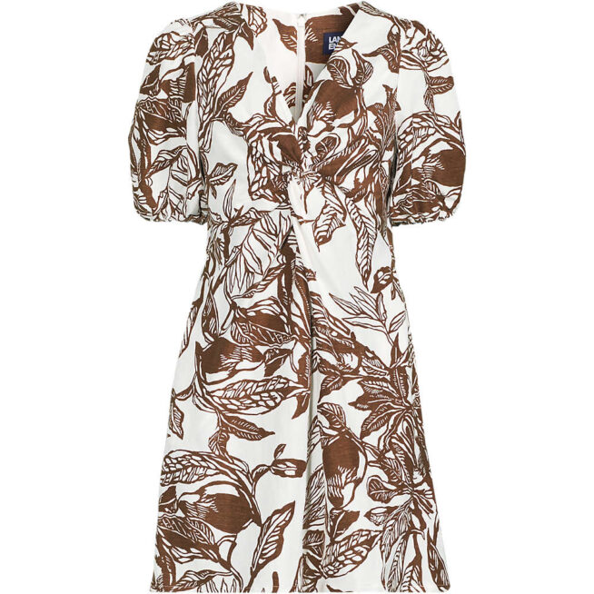 lands end brown floral dress