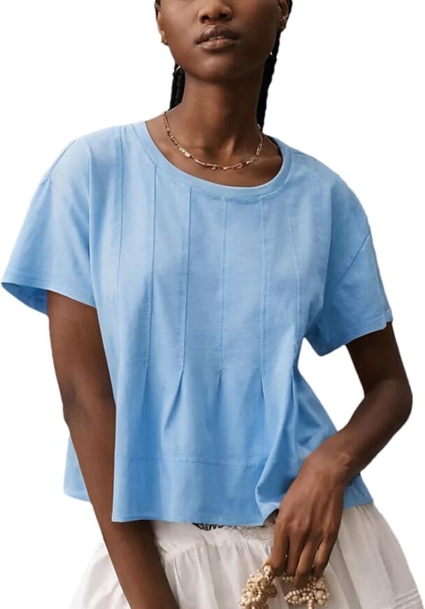 amazon anthropologie blue dupe top