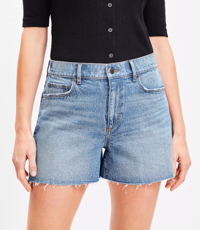 loft denim shorts