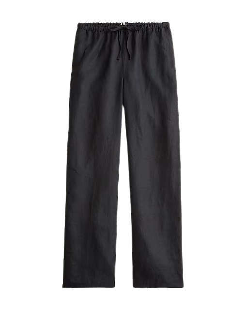 j crew black pants drawstring