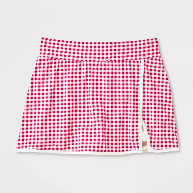 target pink gingham skort